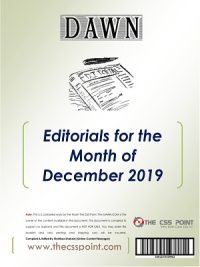 Monthly DAWN Editorials December 2018