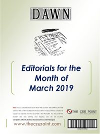 Monthly DAWN Editorials March 2019