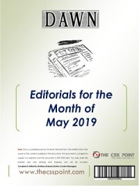 Monthly DAWN Editorials May 2019