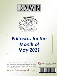 Monthly DAWN Editorials May 2021