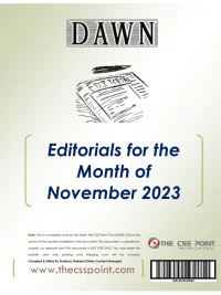 Dawn Editorials November 2023 Monthly Issue